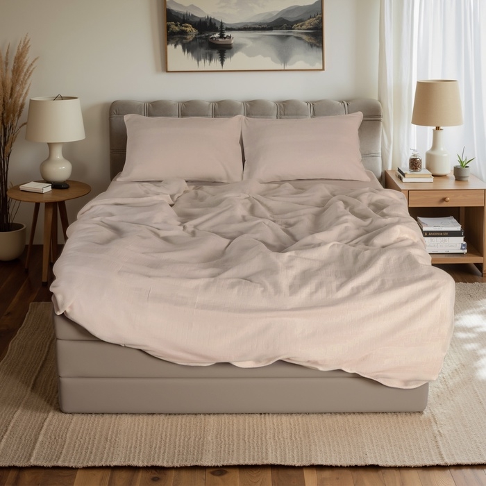 Постельное бельё Этель 2 сп Light touch 180*210см, 220*240см, 50*70-2шт, цв.серый, 130гр/м2,100% хлопок Постельное бельё Этель 2 сп Light touch 180*210см, 220*240см, 50*70-2шт, цв.серый, 130гр/м2,100% хлопок