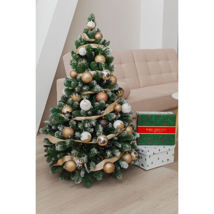 Шары ёлочные новогодние &laquo;Новогодних чудес&raquo;, на Новый год, пластик, d=6, 4 шт., цвет черное золотой