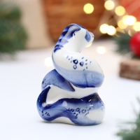 Новый год. Сувенир символ года "Змея Грин", гжель Новый год. Сувенир символ года "Змея Грин", гжель