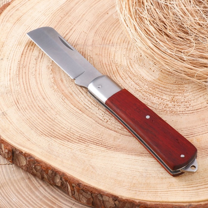 Нож складной Нож складной "Бритва" 19,5см, клинок 82мм/2,5мм, рукоять дерево