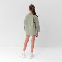 Костюм для девочки (рубашка и шорты) MINAKU, цвет оливковый, рост 158-164 см Костюм для девочки (рубашка и шорты) MINAKU, цвет оливковый, рост 158-164 см