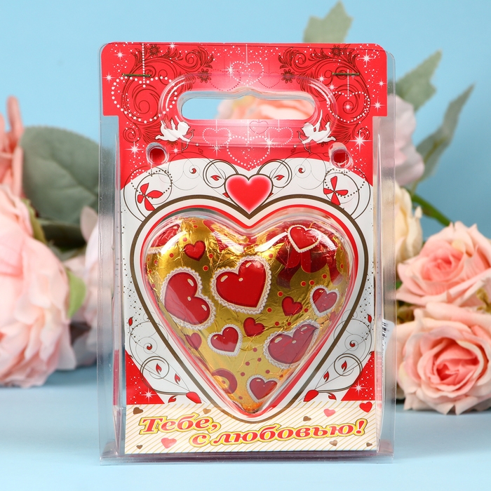 Кондитерское изделие Кондитерское изделие "Сердце" в подарочной сумочке, 60 г