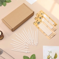 Свечи в торт "Ройс", 12,5 см, высокие, 18 шт, жемчужный металлик