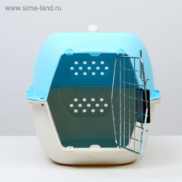 Переноска для животных пластиковая, 47,5 х 33 х 31 см, голубая Переноска для животных пластиковая, 47,5 х 33 х 31 см, голубая