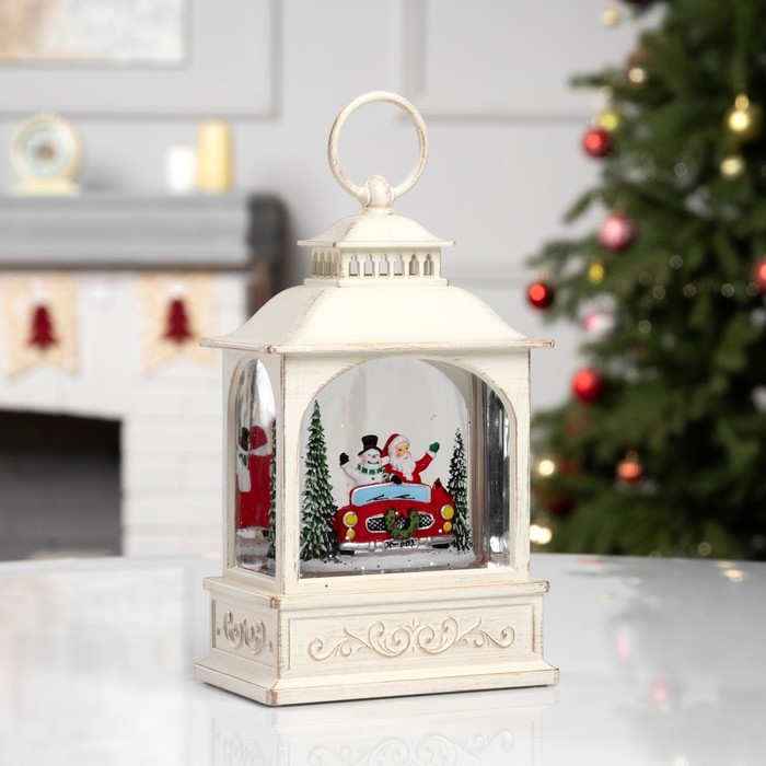 Фигура светодиодная &laquo;Новогодние приключения&raquo;, 21х13.3х8.1 см, музыка, батарейки ААх3 (не в комплекте), USB, свечение тёплое белое