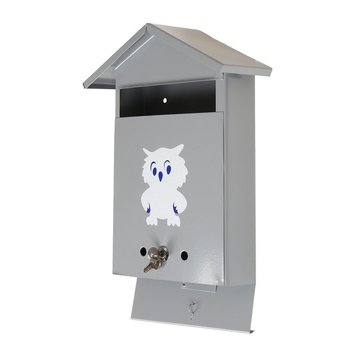 Ящик почтовый с замком, вертикальный, «Домик», серый Ящик почтовый с замком, вертикальный, «Домик», серый