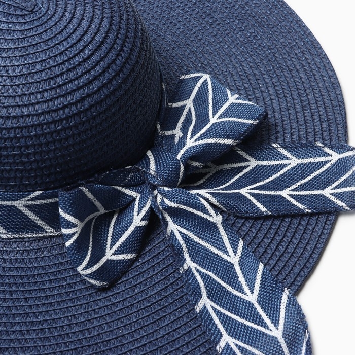 Шляпа женская MINAKU, цв. синий, р-р 58 Шляпа женская MINAKU, цв. синий, р-р 58