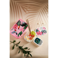 Набор контейнеров пищевых Доляна &laquo;Тропики&raquo;, 3 шт: 150 мл, 500 мл, 1,2 л, прямоугольные