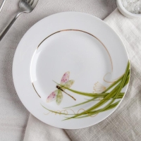 Тарелка фарфоровая &laquo;Стрекоза&raquo;, d=20 см, белая