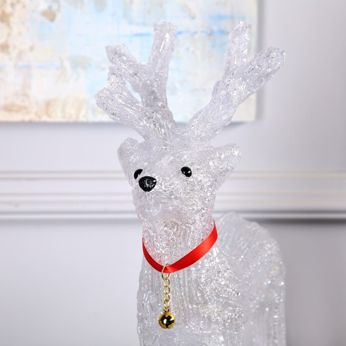Светодиодная фигура &laquo;Оленёнок&raquo; 28 &times; 36 &times; 18 см, акрил, 40 LED, 220 В, свечение белое