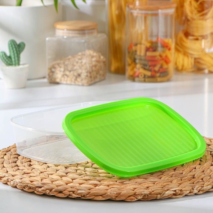 Набор пищевых контейнеров «BioFresh», 4 шт: 500 мл, 1 л, 1,6 л, 2,3 л, прозрачные, крышки микс Набор пищевых контейнеров «BioFresh», 4 шт: 500 мл, 1 л, 1,6 л, 2,3 л, прозрачные, крышки микс