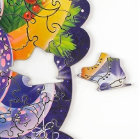 Пазлы фигурные деревянные &laquo;Волшебная змея&raquo; с голографией, 137 элементов, символ года 2025