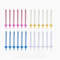 Свечи для торта в наборе с лопаткой для торта &laquo;С Днём Рождения&raquo;, красная лопатка.