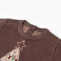 Джемпер вязаный Крошка Я "Новогодние игрушки" рост 92-98 см