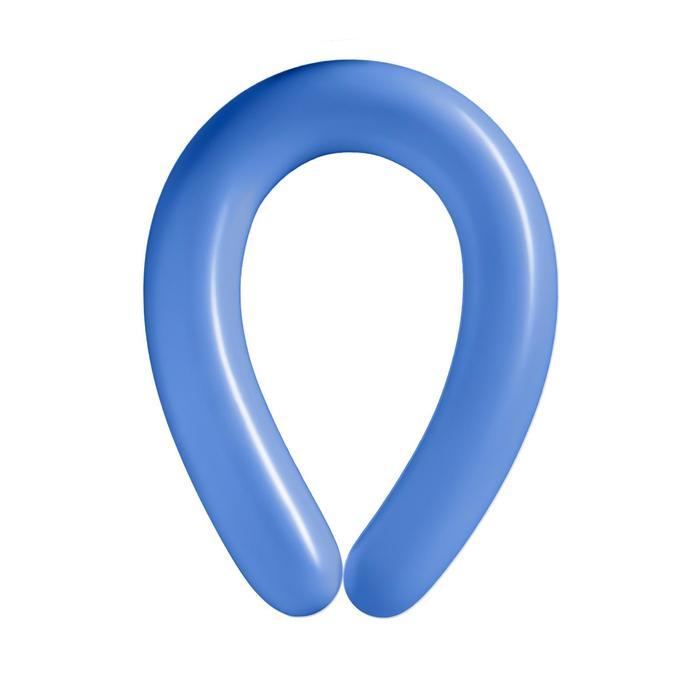 Шар для твистинга латексный 350", перламутровый, набор 100 шт., цвет сапфирово-голубой