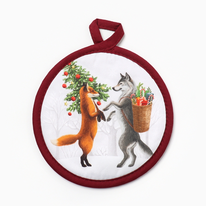 Новый год. Прихватка Этель Новый год. Прихватка Этель "Новый год" 17*17 см, 100% хлопок, саржа