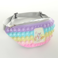 Сумка поясная детская на молнии &laquo;Выбражулька&raquo;, pop it, цвет разноцветный