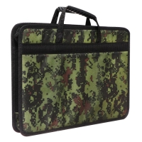 Папка с ручками текстильная, А4, 365 х 260 х 50 мм, 2С13 "Тихвин", каркасная, "Пиксели"