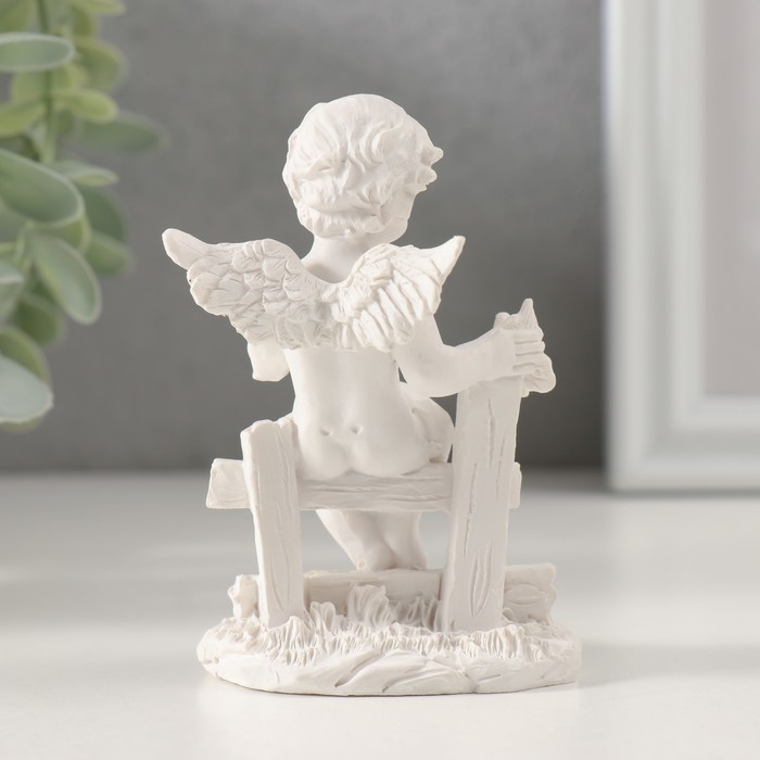 Сувенир полистоун Сувенир полистоун "Ангелочек на заборчике" 9х6х4 см