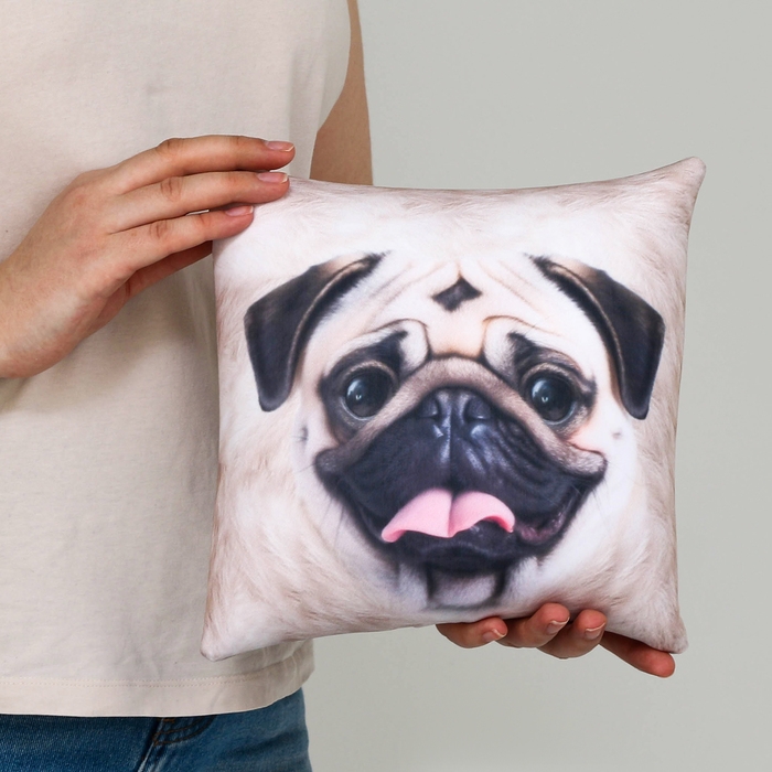 Подушка антистресс, собака "Мопс"