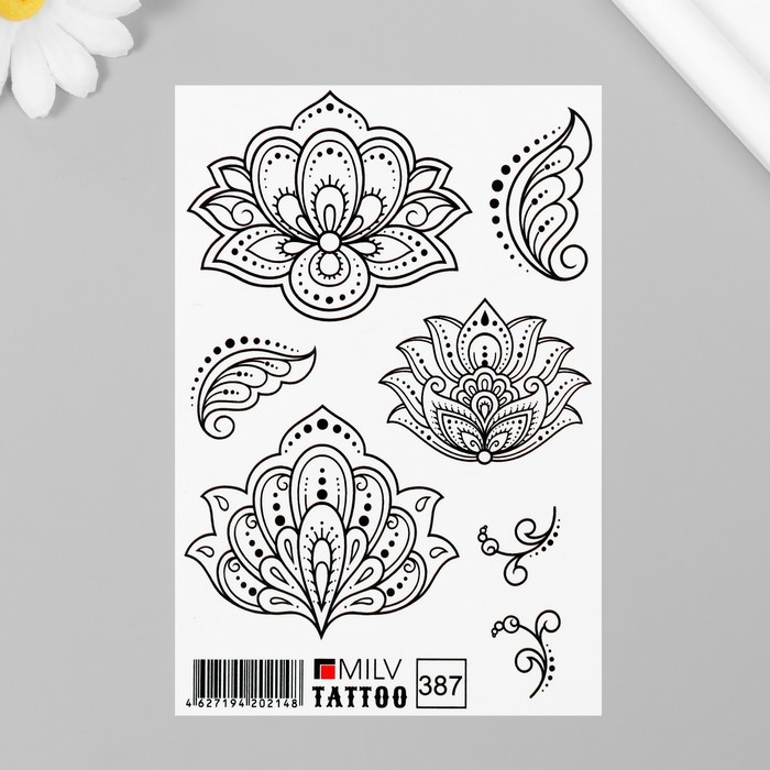 Татуировка на тело Татуировка на тело "Мехенди" 10х15 см