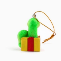 Ёлочная игрушка новогодняя &laquo;Змейка в коробке&raquo;, на Новый год, 3,5 х 2,7 см