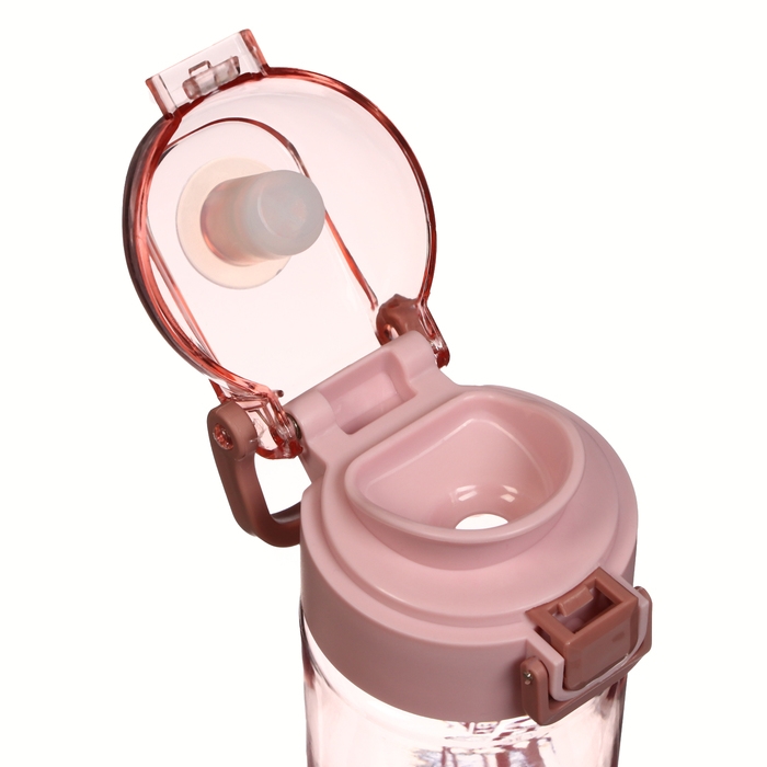 Бутылка для воды, 550 мл, SPORT, 20.5 х 7 х 4.8 см, розовая Бутылка для воды, 550 мл, SPORT, 20.5 х 7 х 4.8 см, розовая