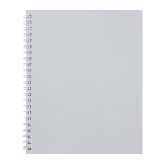 Тетрадь 96 листов в клетку на гребне Тетрадь 96 листов в клетку на гребне "Белая. METALLIC", обложка бумвинил, блок офсет