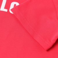 Футболка для девочки, цвет бубль-гум, рост 122 см