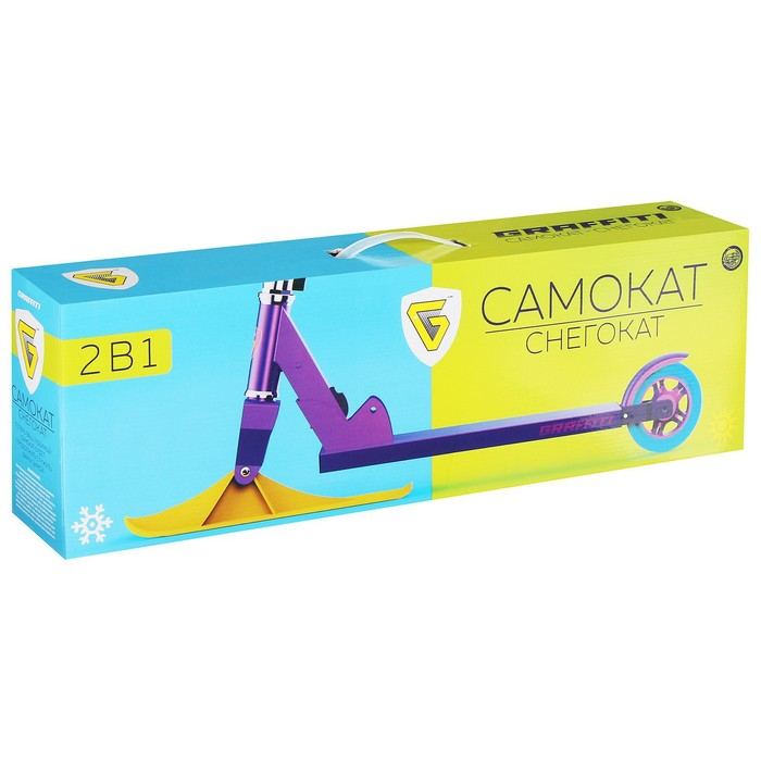 Самокат-снегокат 2 в 1 GRAFFITI T-Rex Самокат-снегокат 2 в 1 GRAFFITI T-Rex