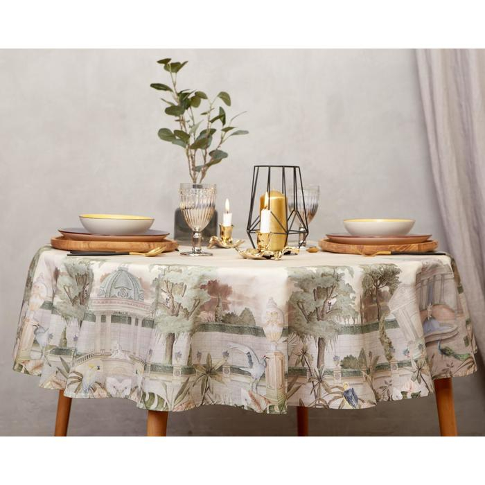 Скатерть &laquo;Этель&raquo; Райский сад d=220 +/- 3см