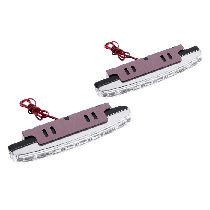 Дневные ходовые огни DRL-L8 3528 SMD, пластиковый корпус, 8 диодов, 2 шт Дневные ходовые огни DRL-L8 3528 SMD, пластиковый корпус, 8 диодов, 2 шт
