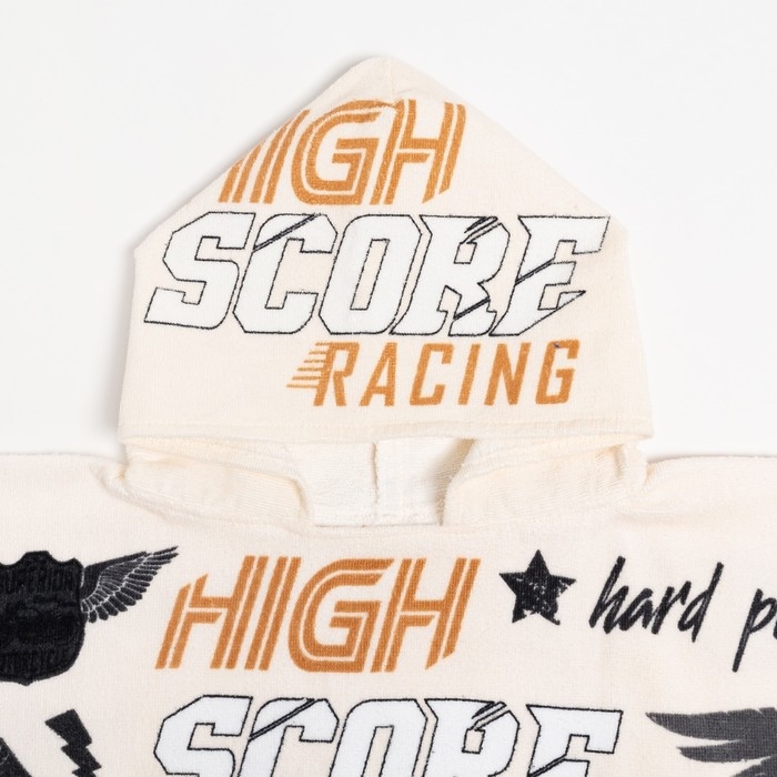 Полотенце-пончо детское махровое Крошка Я Полотенце-пончо детское махровое Крошка Я "Racing" 60*120см, 100% хлопок, 300гр/м2