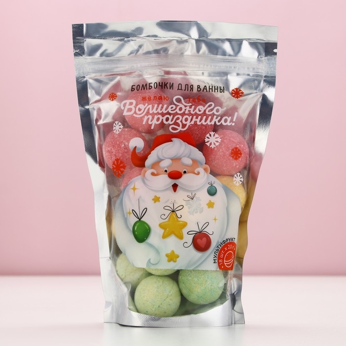 Подарочный набор косметики новогодний &laquo;Волшебного праздника&raquo;, бомбочки для ванны, 18 х 20 г, Новый Год