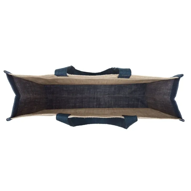 Холщовая сумка для покупок Bagari с синей отделкой Холщовая сумка для покупок Bagari с синей отделкой