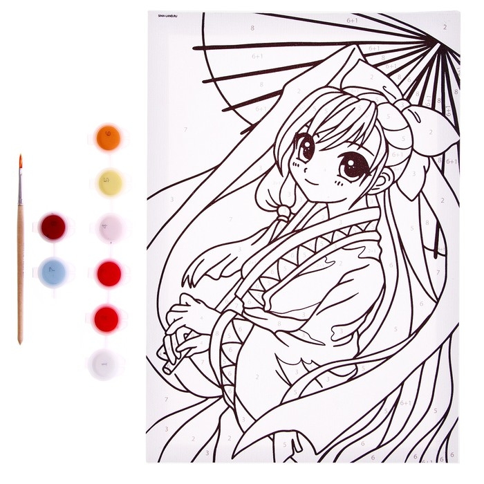 Картина по номерам для детей &laquo;Под зонтом&raquo;, 20 х 30 см