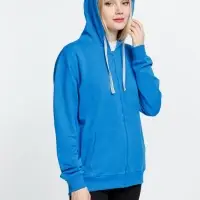 Толстовка на молнии с капюшоном Siverga, бирюзовая, размер XXL