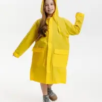 Дождевик детский RainDrop Kids, желтый, 10 лет (рост 130-140)