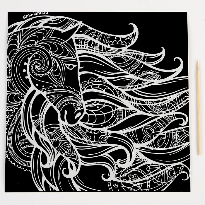 Гравюра. Набор гравюр &laquo;Антистресс&raquo;, 20 х 20 см, 4 шт