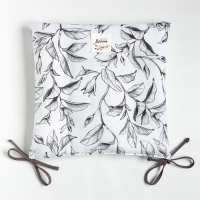 Сидушка на стул Доляна Plant leaves 42х42 см, 100% хл, рогожка 164 г/м2 Сидушка на стул Доляна Plant leaves 42х42 см, 100% хл, рогожка 164 г/м2