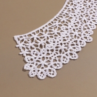 Воротник пришивной, гипюровый, 21 &times; 6 см, цвет белый
