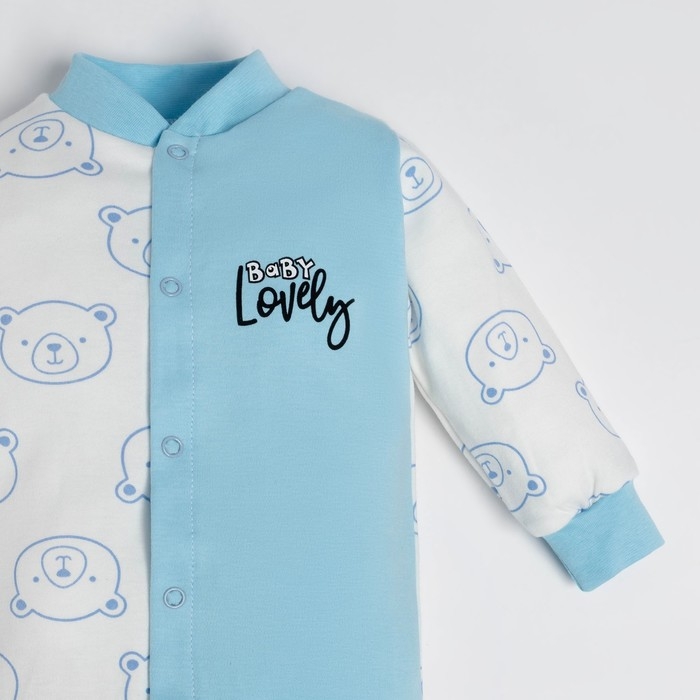 Комбинезон детский, цвет голубой/baby lovely, рост 80 см