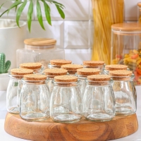 Набор баночек стеклянных для специй с пробковой крышкой Доляна «Парфе», 200 мл, 7×7×8,5 см, 12 шт Набор баночек стеклянных для специй с пробковой крышкой Доляна «Парфе», 200 мл, 7×7×8,5 см, 12 шт