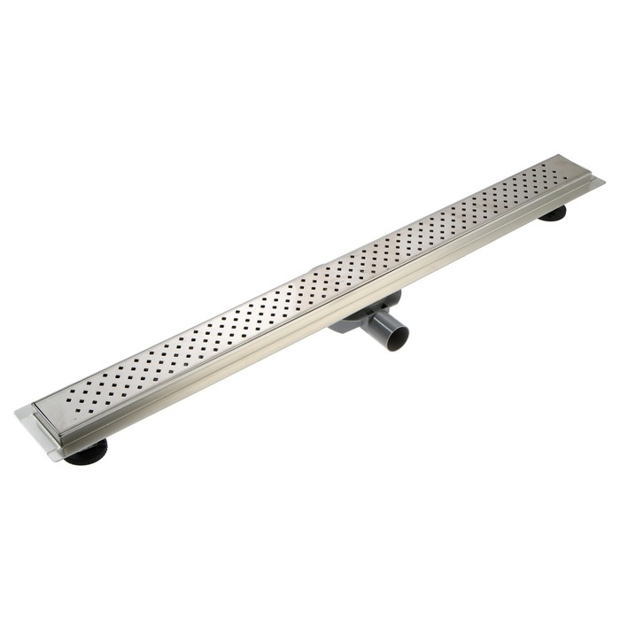 Трап ZEIN, c флaнцeм свободного вращения 360&deg;, 7х90 см, d=40/50 мм, нерж. сталь, сатин