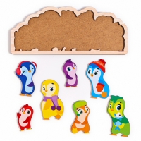 Головоломка деревянная для детей &laquo;Пингвины&raquo;