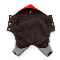 Комбинезон зимний для животных "Дуэт", L (ДС 28-30, ОГ 40-44 см, ОШ 32 см), красно-серый