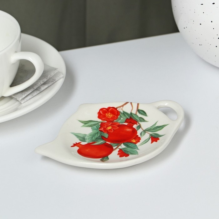 Подставка под чайный пакетик Доляна &laquo;Гранат&raquo;, 12&times;8,4 см