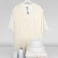 Футболка унисекс T1, молочно-белая, размер M/L