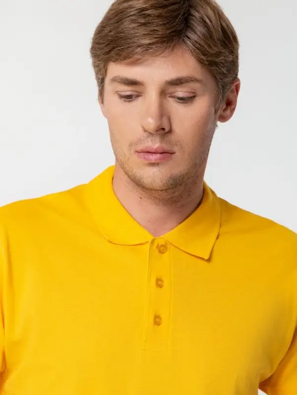 Рубашка поло мужская Summer 170 желтая, размер XS Рубашка поло мужская Summer 170 желтая, размер XS