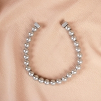 Подхват для штор &laquo;Бусы из жемчуга&raquo;, d = 1,5 см, 40 &plusmn; 1 см, цвет серый